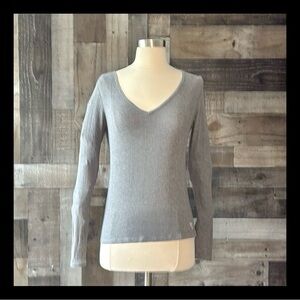 Victoria’s Secret ribbed long sleeved shirt small preppy pastel heart Softgirl